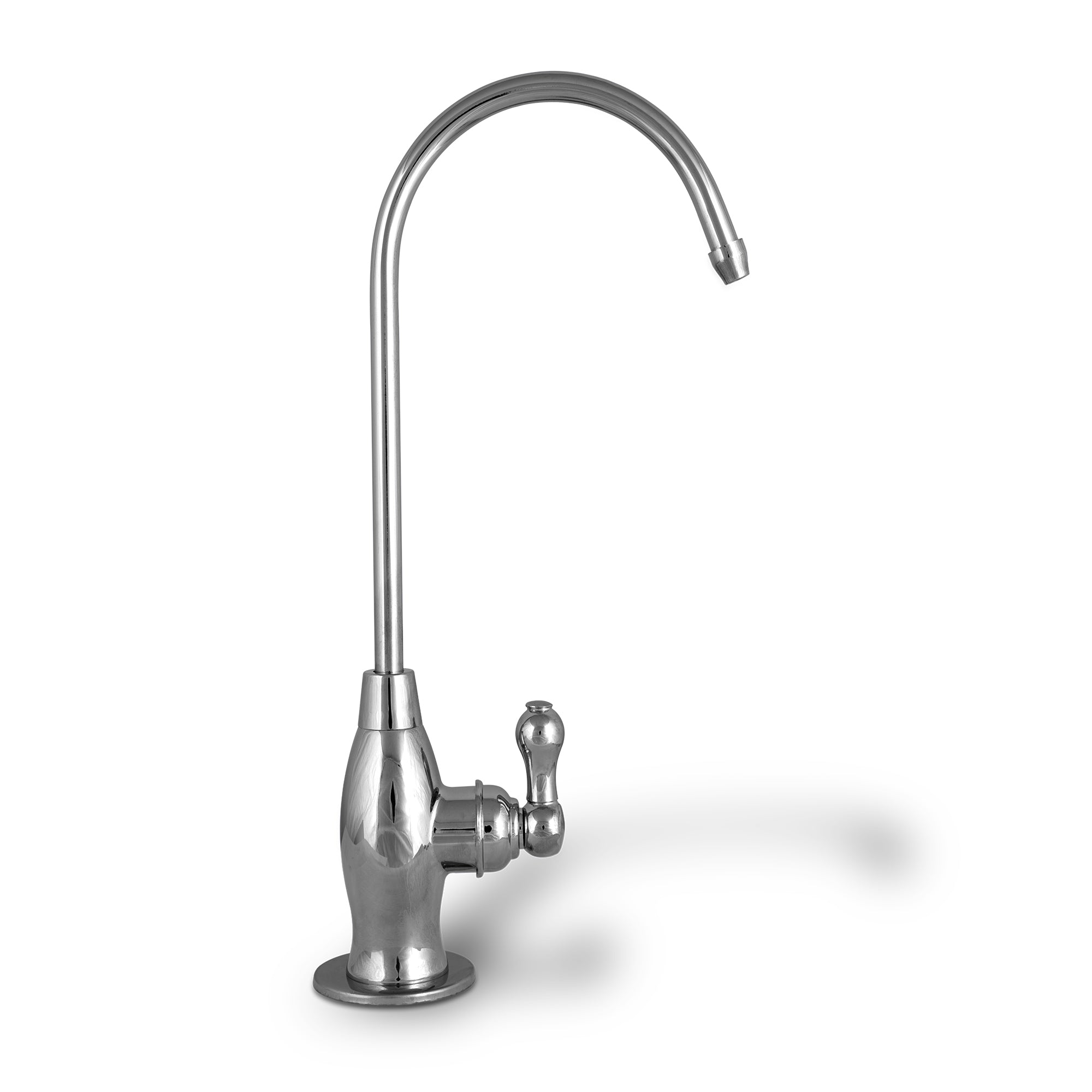 Kitchen water mixer. Water tap made of chrome material Stock Photo